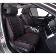 Housses De Sièges Complet Noir Rouge En Cuir et Tissu Pour Renault Megane Captur ZOE Clio Kadjar Twingo-2