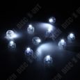 TD® Lot de 100 pièces d'ampoules LED/ Lampe Ballon Blanc pour Décoration/  Lanterne Papier Soirée Mariage Fête Anniversaire Blanc-2