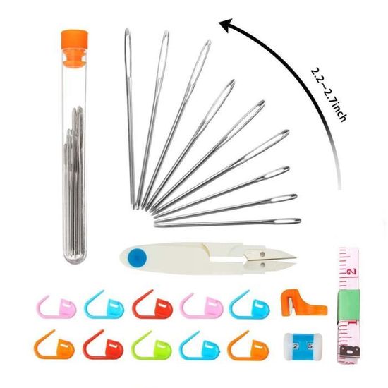 Kit Crochet Tricoter Complet Aiguilles à Tricoter Colorées Kit TIMESETL 72Pcs Crochets à Set Crochet Complet Accessoires Tricot