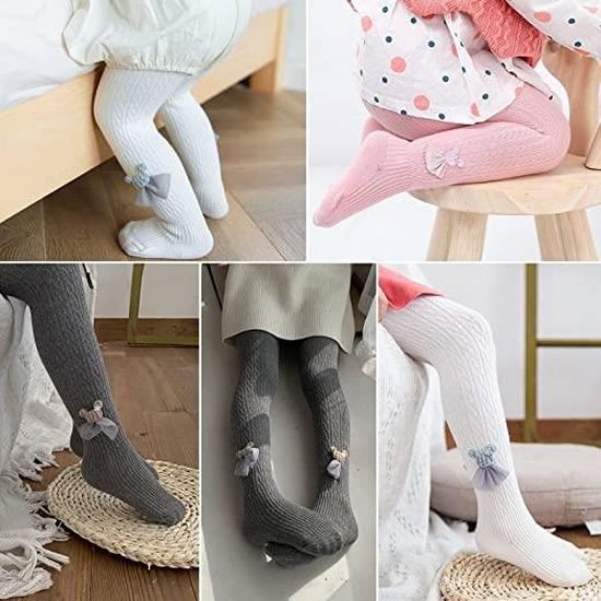 Collants fille, coton, chaud, leggings tricotés enfant d'hiver, chaussettes  bébé filles - 3 paires Coloré - Cdiscount Chaussures