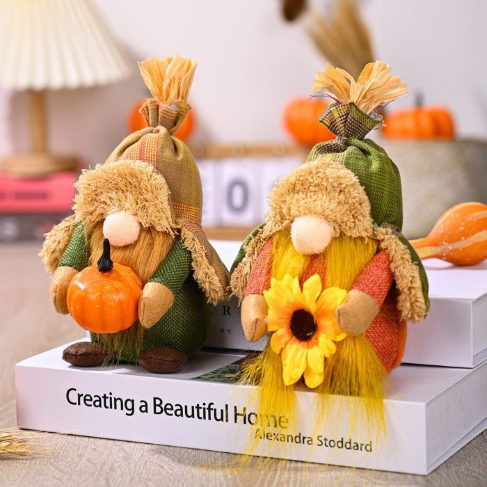 Poupée D'Halloween Mignonne Créative Extensible Sans Visage Nain Tricoté Décoration Chauve-Souris Décoration Cuisine Ferme Nain D'Halloween Décoration Maison Gnome Sans Visage