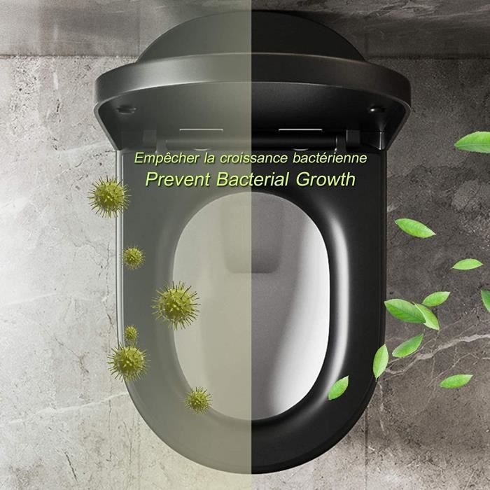 Abattant wc noir discount avec frein de chute