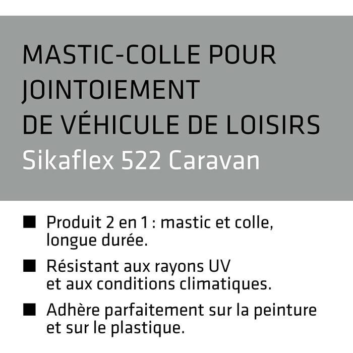 SIKAFLEX 223UV - NOIR - MASTIC COLLE POLYURÉTHANE (PU) - CARTOUCHE DE
