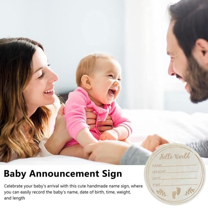 Panneau d'annonce de naissance de bébé en bois - Panneau Hello World en  vente B2B pour votre magasin – Faire Luxembourg