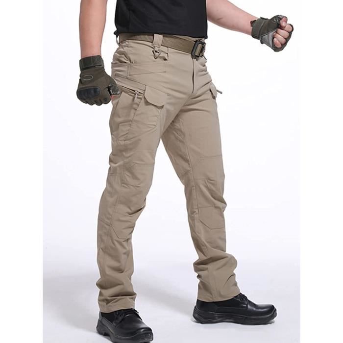 Generico Pantalon Tactique imperméable pour Hommes Pantalon Cargo de Travail en Plein air