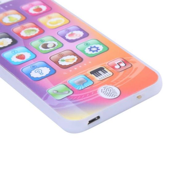 Téléphone Jouet Pour Enfants – Effets Sonores, Lumières LED, ABS Doux – Portable – Cadeau éducatif 1-6 Ans
