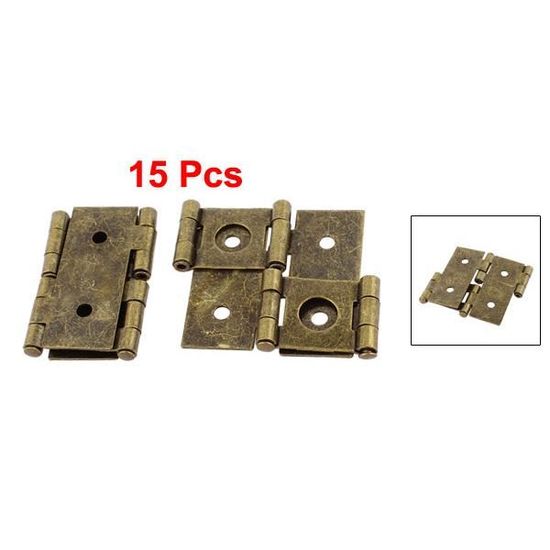 46mmx54mm style r/étro Paravent double effet ton bronze 15pcs charni/ère