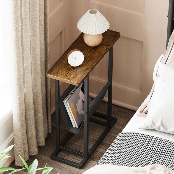 Lot De 2 Tables D'Appoint Blanc 25x25x70 Cm - Avec Tiroir Et Étagère, Design Moderne Pour Salon/Chambre