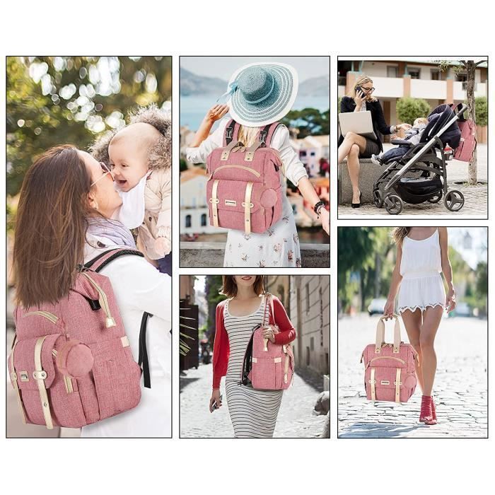 Sac à Langer Mybagstory Motif Winnie - 40x28x16cm - Grande Capacité - Bretelles Réglables - Polyester