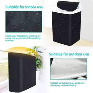 Housse De Protection Pour Machine à Laver Et Sèche-linge - Anthracite, 60 X 60 Cm, élastique Inclus - Lavable En Machine - 5