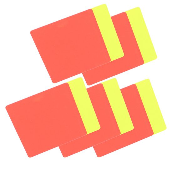 Lot De 10 Cartes Arbitre De Football - 5 Jaunes, 5 Rouges, En PVC Durable, 11x8.5 Cm