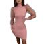 Robe T3dy7 Pull Robe En Tricot Extensible Noir Blanc Et Moutarde Avec De Longues Manches Bouffantes A Pois Transparents Avec De G Rose Achat Vente Robe Cdiscount