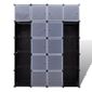 Cabinet Modulable Penderie Armoire Noir Et Blanc Avec 14