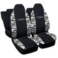 Lupex Shop Housses de siège auto compatibles pour Twingo Noir Camouflage Clair-0