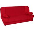 BANQUETTE CLIC CLAC CONVERTIBLE ROUGE MADDY-0