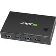 AIMOS AM-KVM201CC 2 ports HDMI KVM Switch Support 4K * 2K @ 30Hz HDMI KVM Switcher Keyboard Mouse USB-0