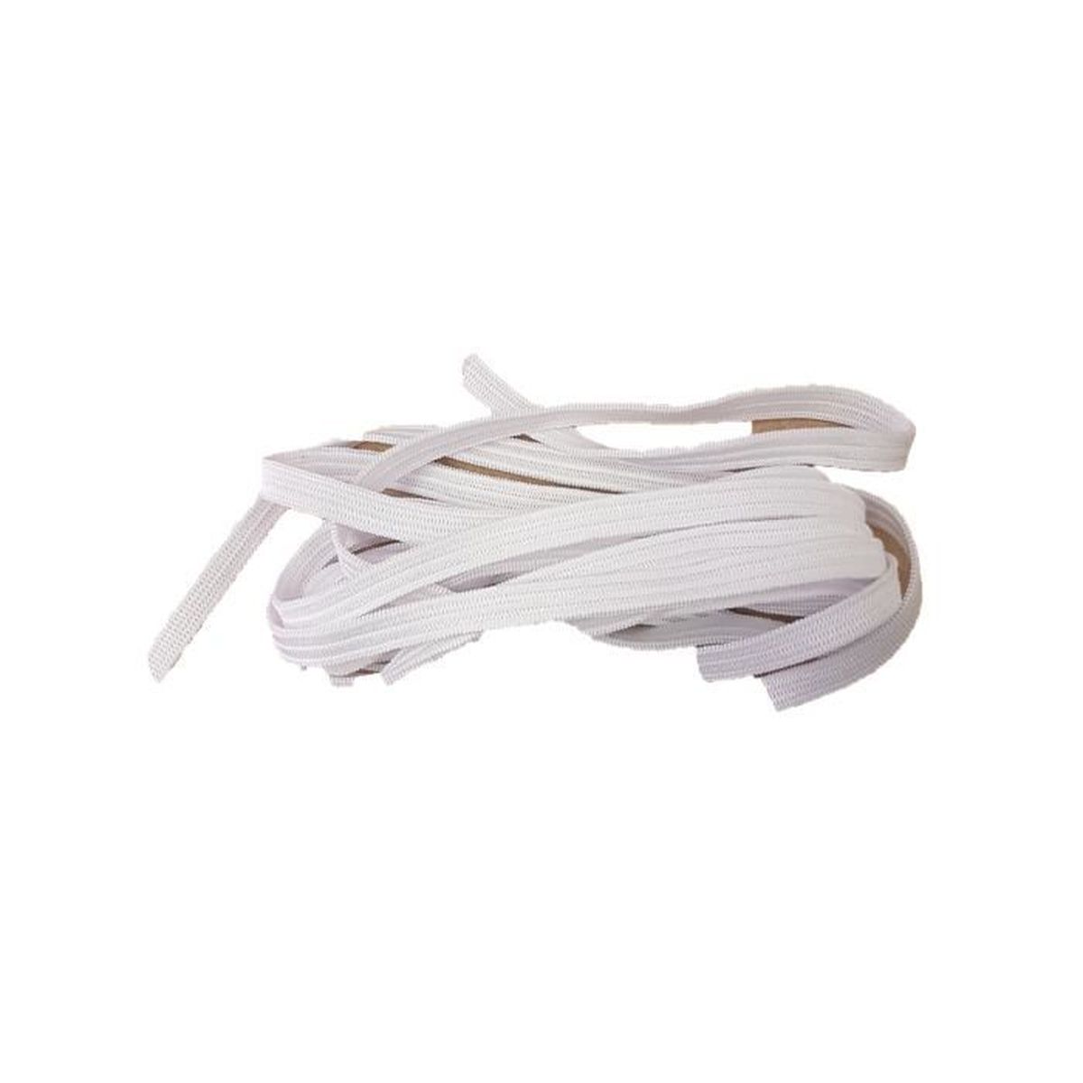 Élastique Plat 12 Cordon - Largeur 10 Mm - Noir Ou Blanc - Vendu Au Mètre - Neuf