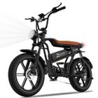 Vélo électrique EVERCROSS TECH - 20" Pneus Gros EK30- Batterie amovible 48V 15.6Ah Moteur 7-Vitesse Freins à Double Disque - Noir