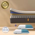 EMMA | Pack Matelas Hybride II 160x200 + Oreillers Original | Mémoire de Forme+Ressorts | MEILLEUR CHOIX Emma | Respiration