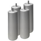 ALTOBUY ELEA - Jeu de 4 pieds 20 cm gris argent pour sommier tapissier