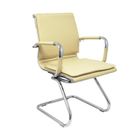 IAMS CHIEN Fauteuil de bureau ergonomique avec skateboard chromé - Siège et dossier rembourrés en cuir similaire noir PIQUERAS Y CRESPO Modèle