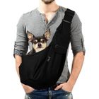 JUFU JUFU Sac Transport Chat Petit Chien avec Réglable Bandoulière et Ceinture de sécurité,pour Chien et Chat Domestique Jusqu’à 10kg Noir