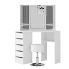 Vicco coiffeuse Arielle, Blanc, 111 cm avec miroir LED et tabouret
