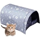 Maison pour chat d'extérieur,YSTP abri extérieur épais pour chats et chiens errants, coupe-vent, imperméable et anti-pluie, pliable