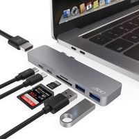 JCK Hub USB C pour MacBook Air M1 / Pro M1, pour MacBook Air 2018-2020, Adaptateur Hub, 13"/ 15" / 16", USB-C Thunderbolt 3 P