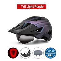 Casque de vélo Anti-impact VTT pour Homme - Tail Light Purple