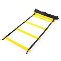 TD® 8-Rung 4M Echelle de Coordination Agilite Ladder pour la vitesse Football Sports Football Fitness Pieds formation, Jaune+Noir