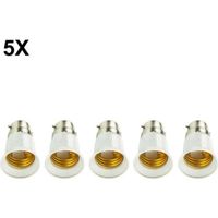 SD01098-5 pièces B22 à E27 douille éclairage accessoires socle prise adaptateur convertisseur pour LED lampe ampoule baïonnette vis