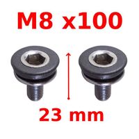 VIS DE SERRAGE MANIVELLES M8x100 BOITIER PEDALIER AXE CARRE ACIER VELO VTT ROUTE EUR 3,00 - FR