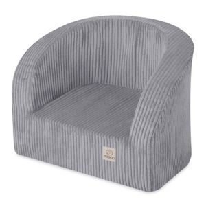 Sauthon - Fauteuil enfant 42x48cm en coton gris Sauthon - Fauteuil enfant 42x48cm en coton gris