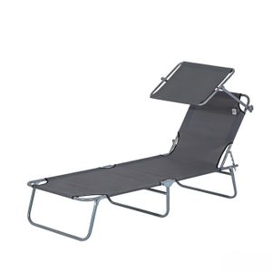 Chaise longue de plage pliable multi-position