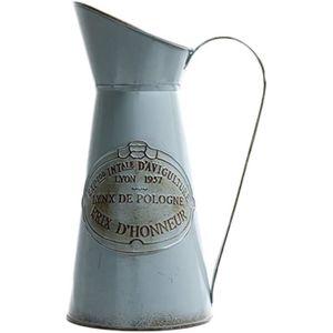 A Vase en métal Vintage Coeur Rustique Ferme Fleur Vase arrosoir étain Seau Pot Vase avec poignée Vintage Fleur Vase en étain pichet cruche en métal décoration de Mariage 