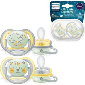 Philips AVENT Sucette + 18 mois Ultra Air girafe/chat - 2 pièces