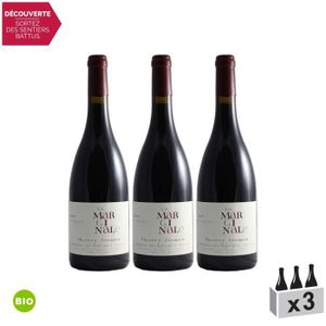VIN ROUGE Saumur-Champigny La Marginale Rouge 2017 - Bio - Lot de 3x75cl - Domaine des Roches Neuves - Vin AOC Rouge du Val de Loire - Cépage