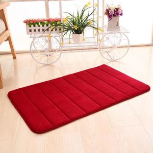 Tapis contour WC Uni rouge, tapis toilette - Badaboum