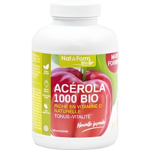 TONUS - VITALITÉ Nat & Form Acérola 1000 Bio 100 comprimés