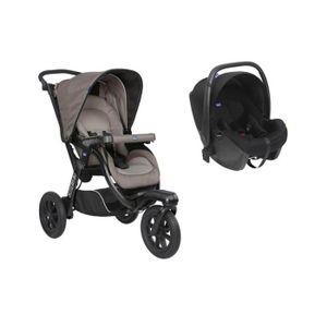 POUSSETTE  CHICCO - Poussette Duo Activ3 Dark beige + Siège-a