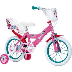 VÉLO ENFANT Vélo enfant - Huffy - Minnie - 14 pouces - 4 à 6 ans - Stabilisateur