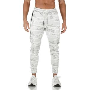 COLLANT DE RUNNING Pantalon d'entraînement camouflage pour homme - Aptitude - Running Fitness - Blanc