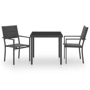 Ensemble table et chaise de jardin Mobilier de jardin en Acier, Ensemble de salle à m