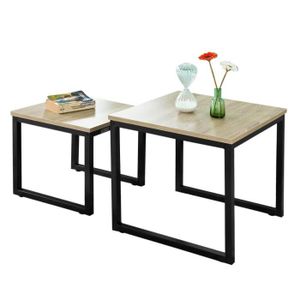 TABLE BASSE SoBuy Tables Basses Gigognes FBT42-N empilables - 