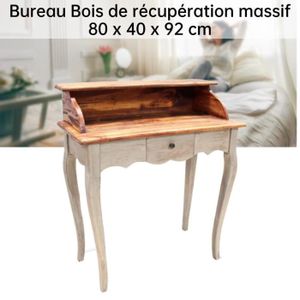 MEUBLE ÉTAGÈRE Bureau en bois de récupération massif - VBESTLIFE - Vintage - 80x40x92cm - Assemblage facile