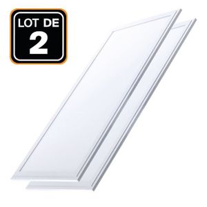 WC - TOILETTES Dalle LED 1200x300 40W lot de 2 pcs Blanc Neutre 4