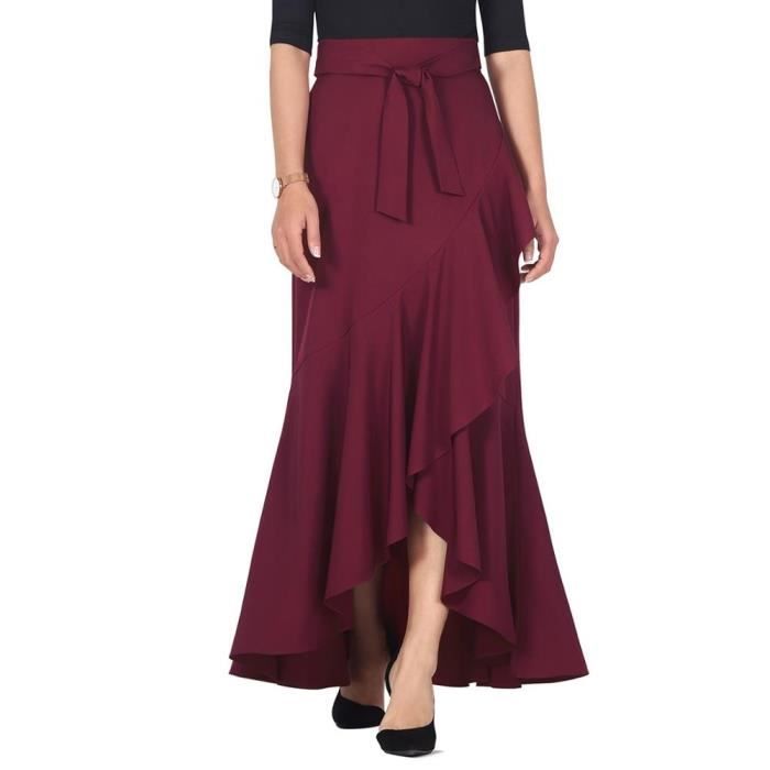 Jupe,Neophil – Jupe Longue plissée pour femmes musulmanes, modèle 2021,  bourgeon de sirène, longueur au sol - Type Bourgogne Blanc - Cdiscount  Prêt-à-Porter