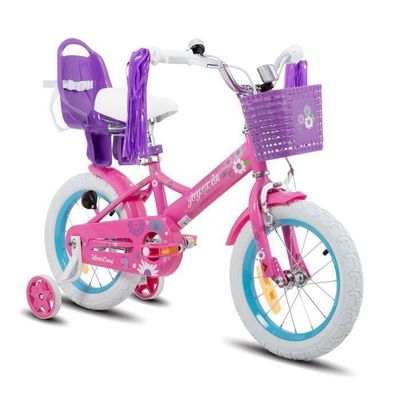 Vélo pour enfants - HILAND - 14 pouces - Rose - Frein à main