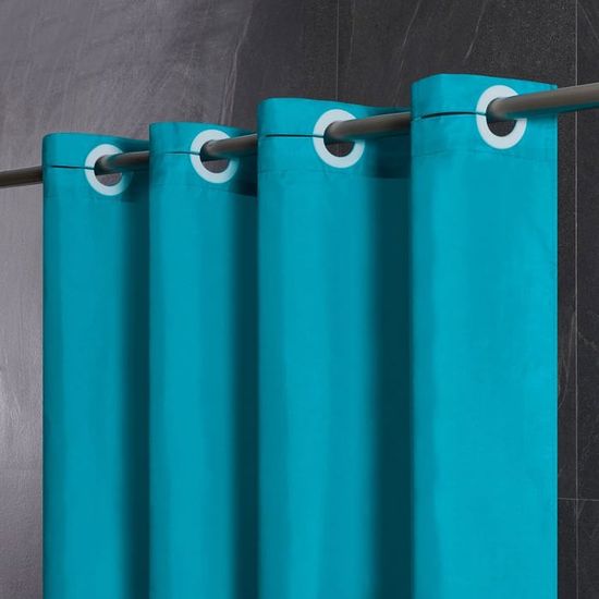Paire De Rideaux Au Style Camouflage Chic - 140 X 260 Cm - Turquoise